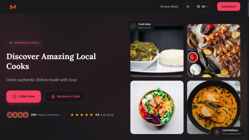 Screenshot of DancyMeals